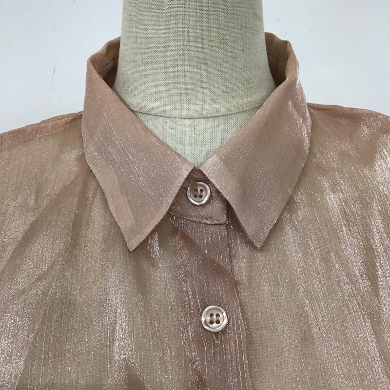 マジェスティックレゴン MAJESTIC LEGON シャツ、ブラウス 長袖 シアーシャツ M 無地 桃 / ピンク /  レディース USED 古着 中古 10105807