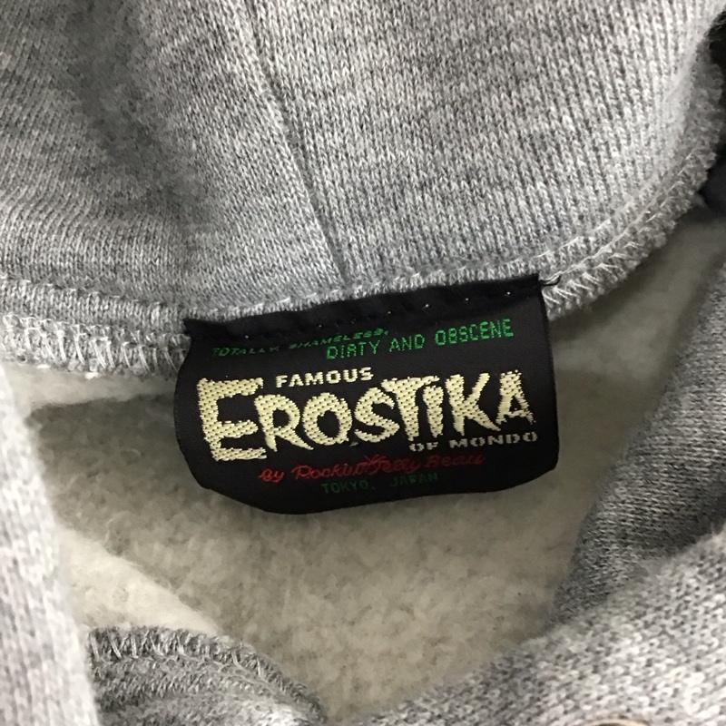 エロスティカ EROSTiKA パーカー 長袖 XL ロゴ、文字 灰 / グレー /  メンズ USED 古着 中古 10123417
