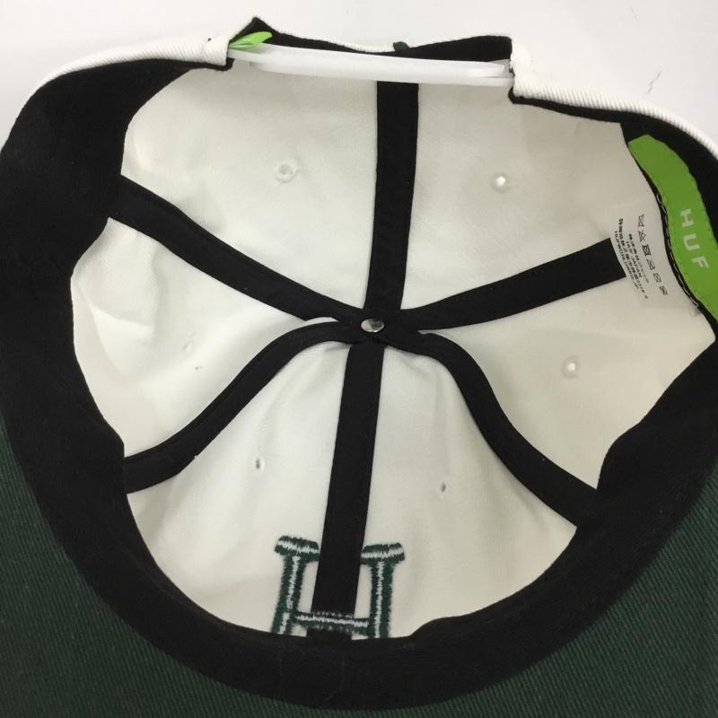 ハフ HUF 帽子 キャップ CLASSIC H BASEBALL PIPING ロゴ、文字 白 / ホワイト / X 緑 / グリーン /  メンズ USED 古着 中古 10150604