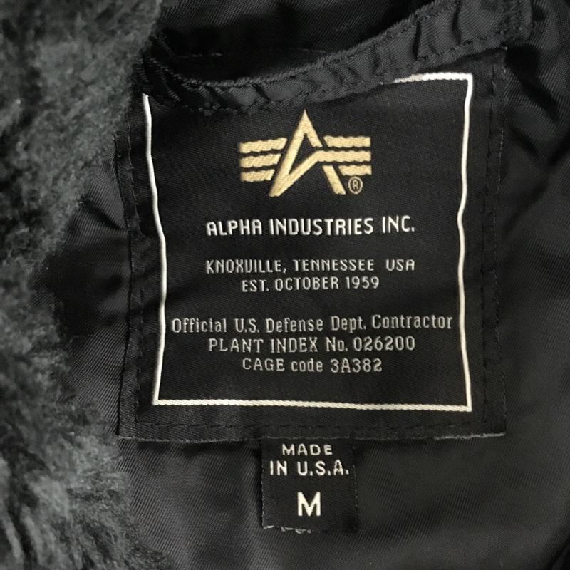 アルファインダストリー Alpha Industries ジャケット、上着 ジャンパー、ブルゾン ジップアップジャケット ジャンパー ジャケット カジュアルジャケット アウター M 無地 黒 / ブラック /  メンズ USED 古着 中古 10109979