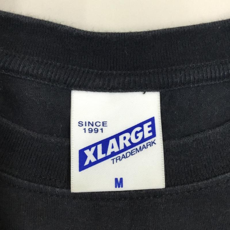 エクストララージ XLARGE Tシャツ 半袖 半袖カットソー プリントTシャツ クルーネックカットソー M ロゴ、文字 黒 / ブラック /  メンズ USED 古着 中古 10118658