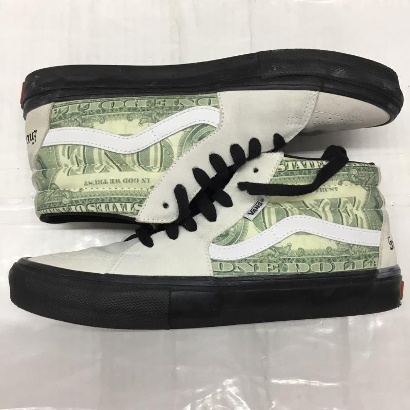 バンズ VANS スニーカー スニーカー Supreme Dollar Skate Grosso Mid 23SS 28cm 箱有 28.0cm  白 / ホワイト / X カーキ / カーキ / X 黒 / ブラック /  メンズ USED 古着 中古 10122269