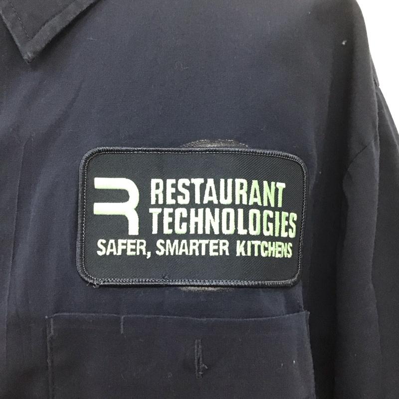 ディッキーズ Dickies シャツ、ブラウス 半袖 LS516DN ワークシャツ XL ワンポイント 紺 / ネイビー /  メンズ USED 古着 中古 10107978