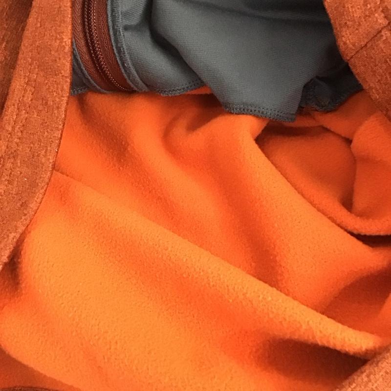 エディーバウアー Eddie Bauer パーカー 長袖 ジップパーカー M ロゴ、文字 X プリント 茶 / ブラウン / X 橙 / オレンジ /  レディース USED 古着 中古 10141201