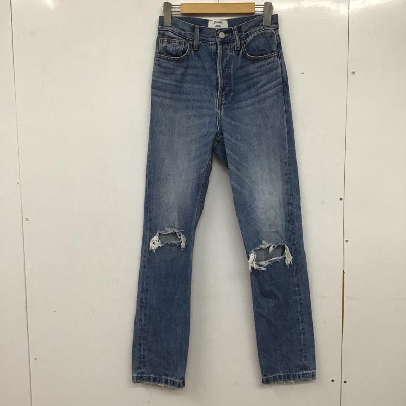 ジュエティ jouetie パンツ デニム、ジーンズ 082242400201-01 ベーシックダメージボーイズデニム S ダメージ加工 青 / ブルー /  レディース USED 古着 中古 10138873
