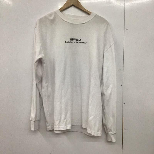 ニューエラ NEW ERA カットソー 長袖 長袖カットソー プリントカットソー クルーネック XL ロゴ、文字 白 / ホワイト /  メンズ USED 古着 中古 10146737