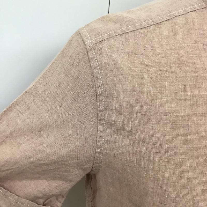 ディーゼル DIESEL シャツ、ブラウス 半袖 ボタンダウン 胸ポケット リネン 麻 S ワンポイント 桃 / ピンク /  メンズ USED 古着 中古 10113083