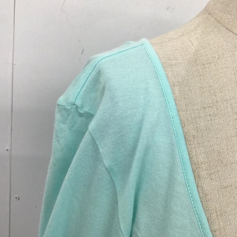 アニエス・ベー agnes b. カットソー 長袖 Vネック ロンT 3 無地 水色 / ライトブルー /  レディース USED 古着 中古 10116707