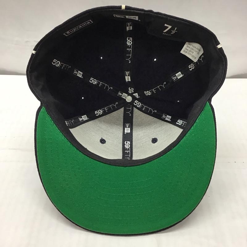 シュプリーム Supreme 帽子 キャップ 15627NEW-JAPAN NEW ERA ボックス ロゴ パイピング 17SS ロゴ、文字 紺 / ネイビー /  メンズ USED 古着 中古 10120222
