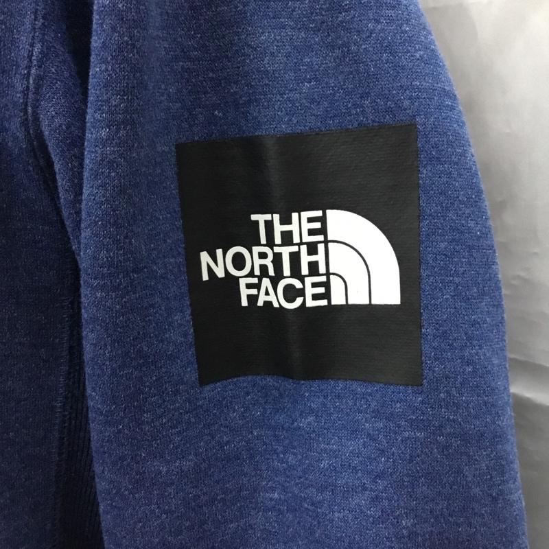 ザノースフェイス THE NORTH FACE パーカー 長袖 nt61835 スクエアロゴフーディープルオーバーパーカー 長袖スウェット M ロゴ、文字 青 / ブルー /  メンズ USED 古着 中古 10121805