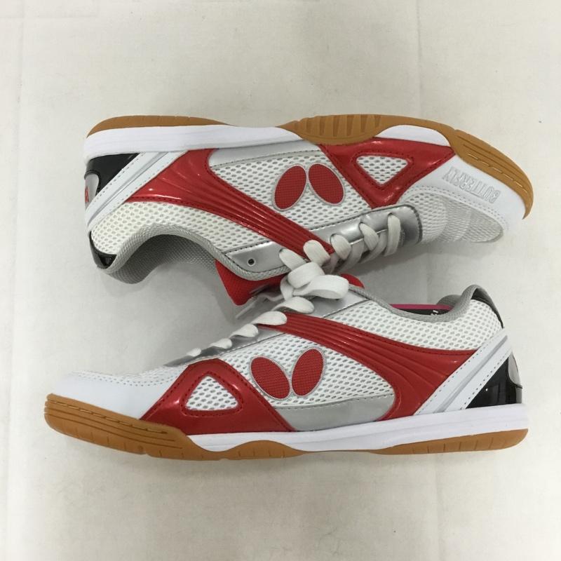 バタフライ BUTTERFLY スニーカー スニーカー 93600 レゾライン トライネックス 卓球シューズ 25.5cm 25.5cm ロゴ、文字 赤 / レッド / X 白 / ホワイト / X 黒 / ブラック /  メンズ USED 古着 中古 10142513