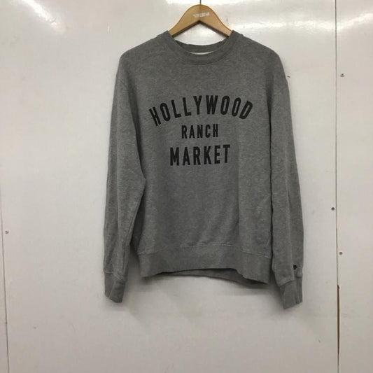 ハリウッドランチマーケット H.R MARKET トレーナー 長袖 長袖トレーナー スウェット クルーネック プルオーバー newera S ロゴ、文字 灰 / グレー /  メンズ USED 古着 中古 10139769