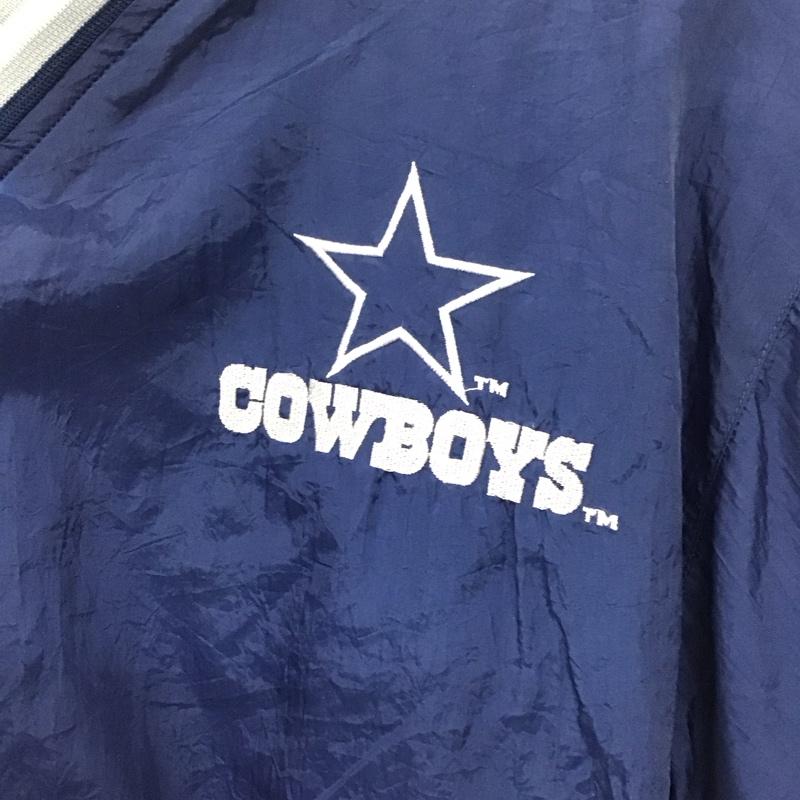 ナショナルフットボールリーグ NFL トレーナー 長袖 COWBOYS オーバージャケット Vネック L ロゴ、文字 紺 / ネイビー /  レディース USED 古着 中古 10141970