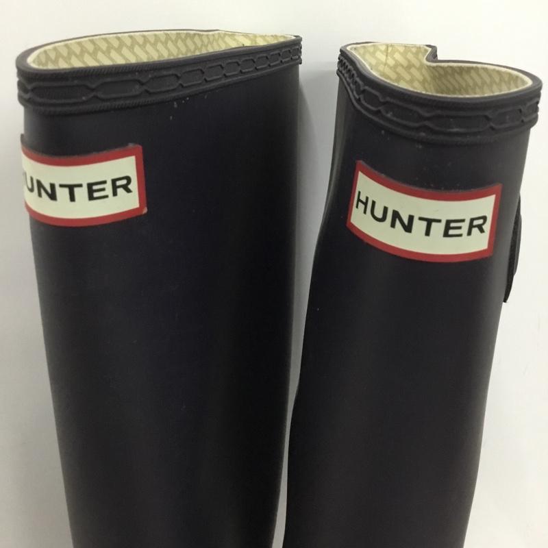 ハンター HUNTER 長靴、レインシューズ 長靴、レインシューズ W23499 レインブーツ UK5 US：7 ロゴ、文字 紫 / パープル /  レディース USED 古着 中古 10123632