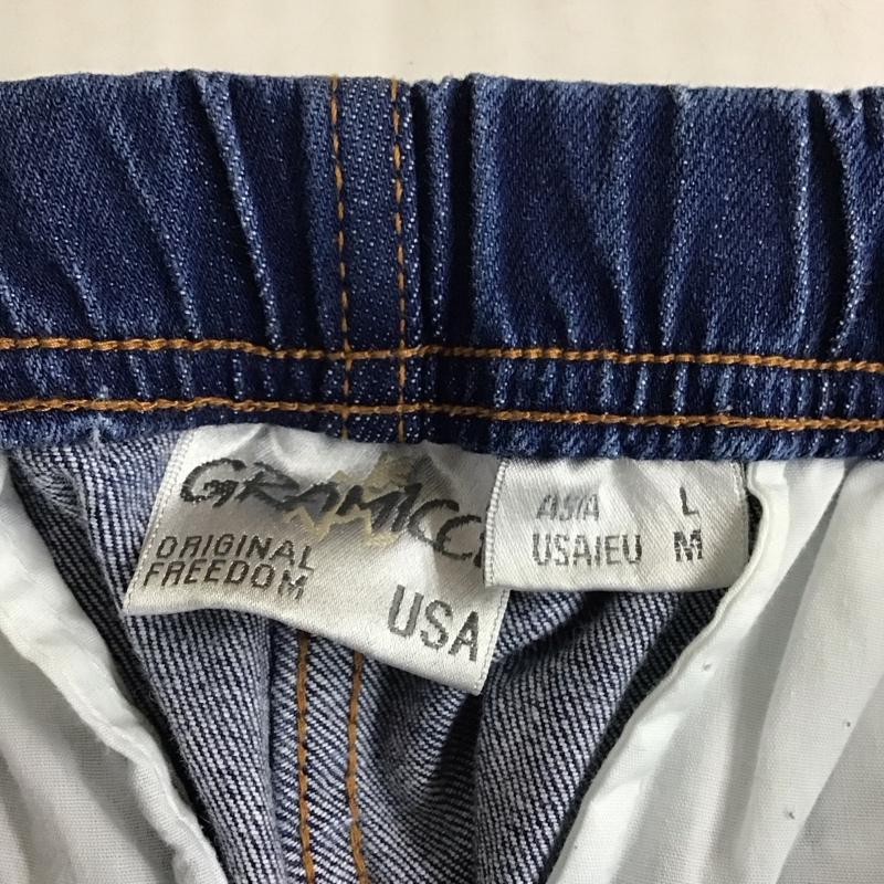 グラミチ GRAMICCI パンツ ワークパンツ、ペインターパンツ 8817-dej JUSTCUTNEWNARROWPANTS デニムパンツ L ロゴ、文字 インディゴ / インディゴ /  メンズ USED 古着 中古 10119990