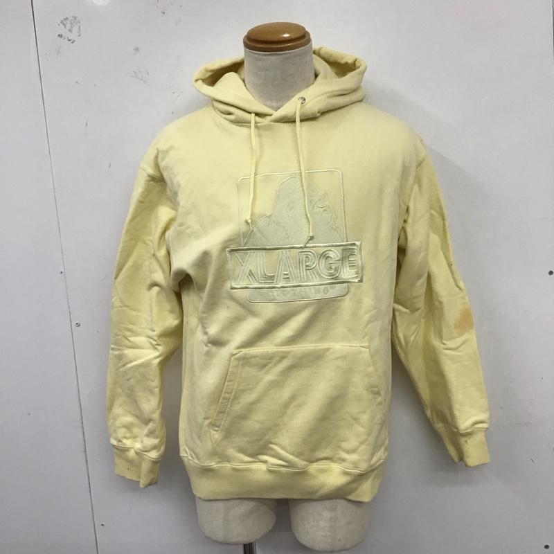 エクストララージ XLARGE パーカー 長袖 M ロゴ、文字 黄 / イエロー /  メンズ USED 古着 中古 10124536