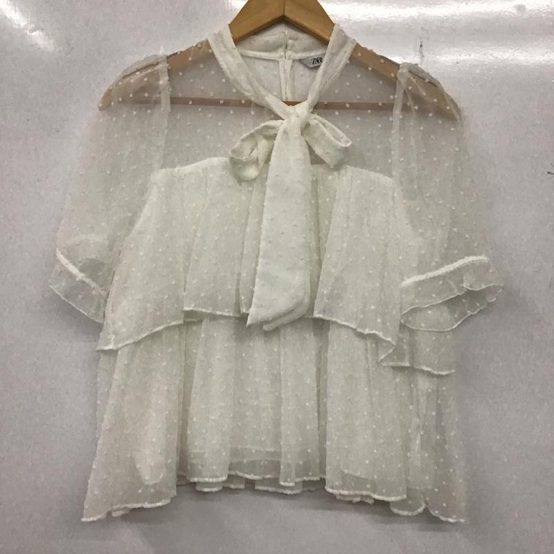 ザラ ZARA シャツ、ブラウス 半袖 S 無地 白 / ホワイト /  レディース USED 古着 中古 10133314