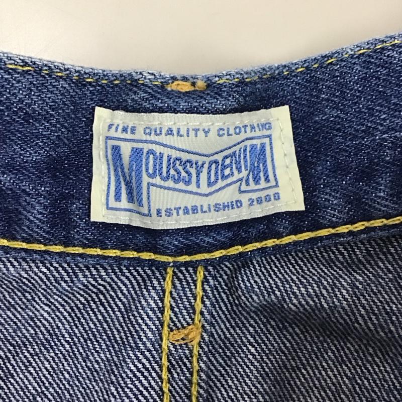 マウジー MOUSSY スカート ひざ丈スカート 0107ST11-0350 デニムスカート タック入り 0 無地 青 / ブルー /  レディース USED 古着 中古 10115470
