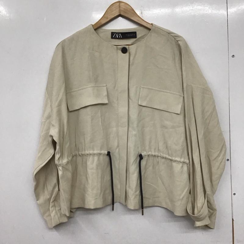 ザラ ZARA ジャケット、上着 ジャケット、ブレザー L 無地 ベージュ / ベージュ /  レディース USED 古着 中古 10139862