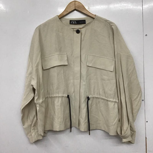 ザラ ZARA ジャケット、上着 ジャケット、ブレザー L 無地 ベージュ / ベージュ /  レディース USED 古着 中古 10139862