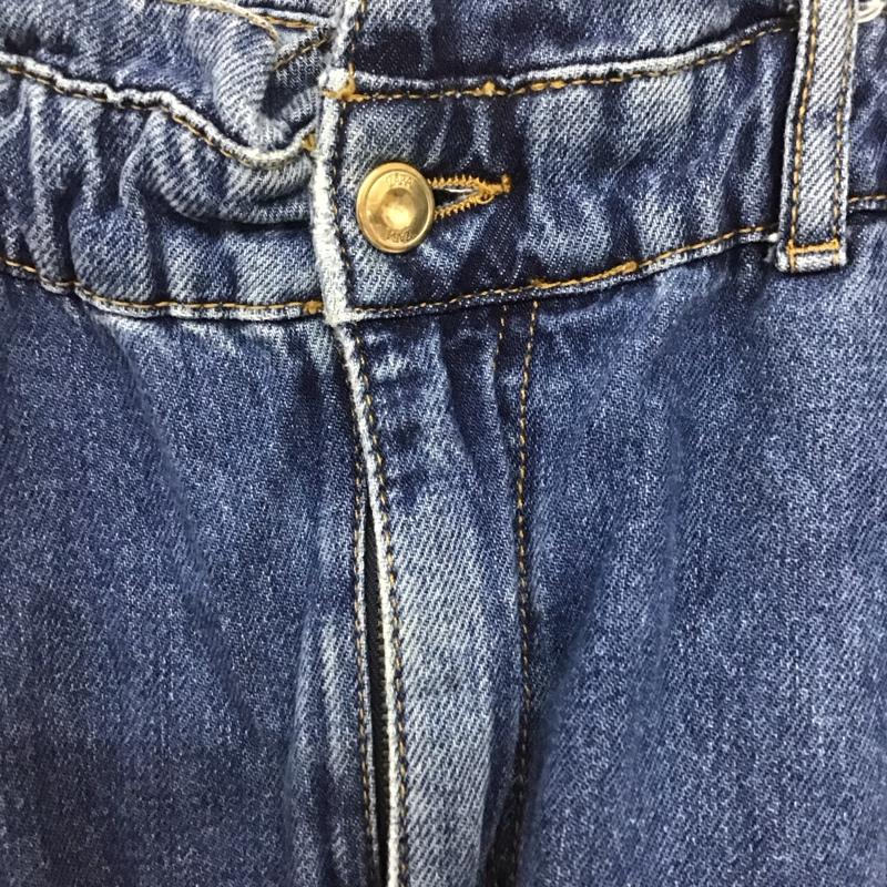 ザラ ZARA パンツ デニム、ジーンズ デニムパンツ ワイドパンツ カジュアルパンツ 44インチ 無地 インディゴ / インディゴ /  レディース USED 古着 中古 10135577