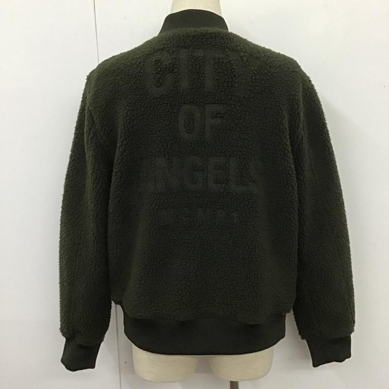 ゲス Guess ジャケット、上着 ジャンパー、ブルゾン ジップアップジャケット フリースアウター カジュアルジャケット ラグラン M 無地 カーキ / カーキ /  メンズ USED 古着 中古 10107772