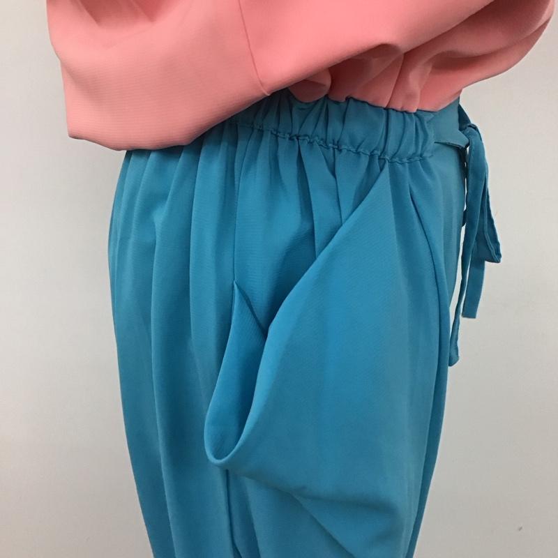 ザラ ZARA サロペット・オーバーオール サロペット、オーバーオール バイカラー オールインワン M 無地 桃 / ピンク / X 水色 / ライトブルー /  レディース USED 古着 中古 10112631