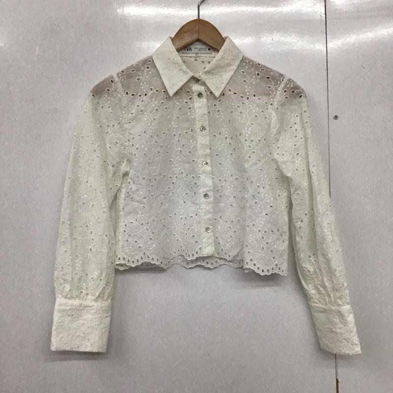 ザラ ZARA シャツ、ブラウス 長袖 XS 無地 白 / ホワイト /  レディース USED 古着 中古 10140632