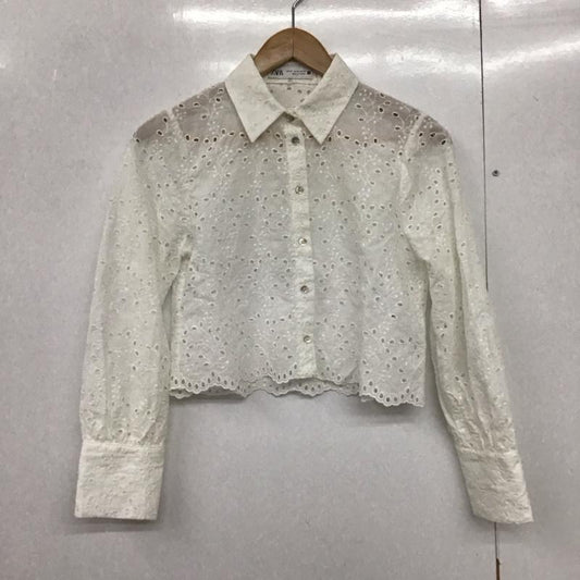ザラ ZARA シャツ、ブラウス 長袖 XS 無地 白 / ホワイト /  レディース USED 古着 中古 10140632