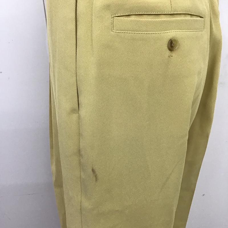 ケービーエフ KBF パンツ スラックス KB15-24D170 ワンタックスラックス 38 無地 黄 / イエロー /  レディース USED 古着 中古 10117739