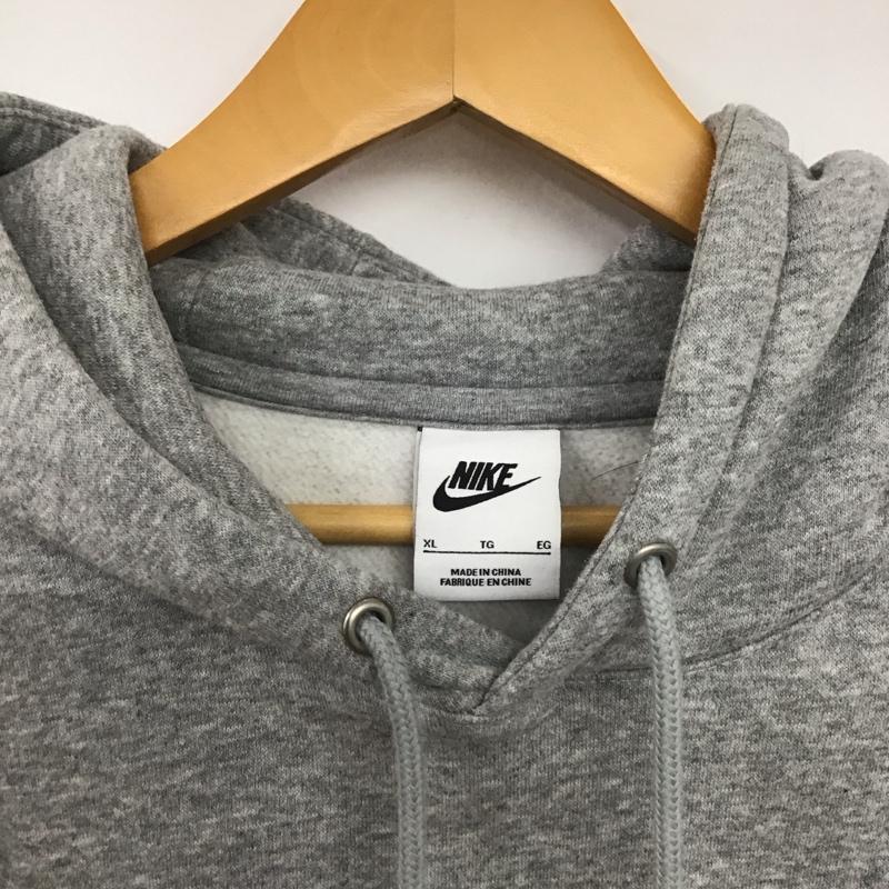 ナイキ NIKE パーカー 長袖 fn3860-063 クラブプルオーバーフリースパーカー プルオーバーパーカー XL ロゴ、文字 灰 / グレー /  メンズ USED 古着 中古 10146463