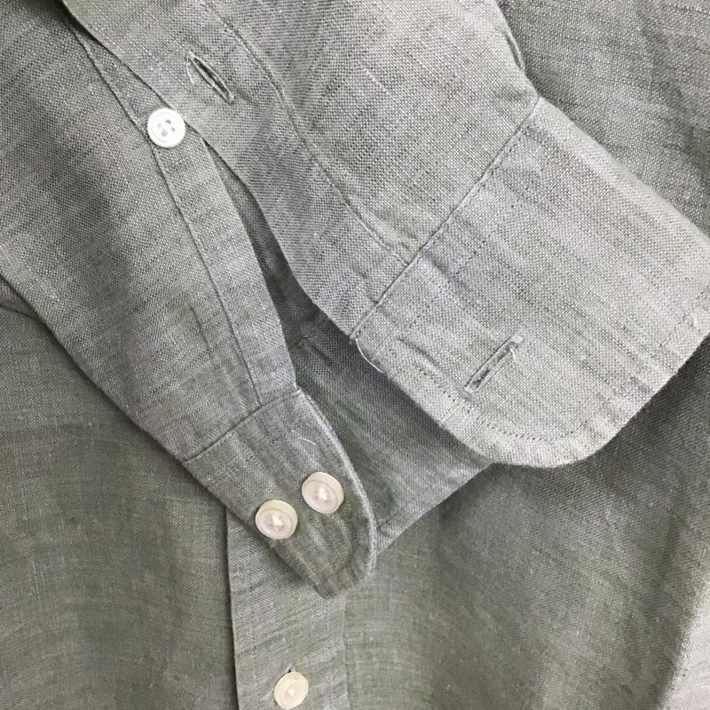 ブルックスブラザーズ BROOKS BROTHERS シャツ、ブラウス 長袖 ボタンダウンシャツ M 無地 カーキ / カーキ /  メンズ USED 古着 中古 10131426