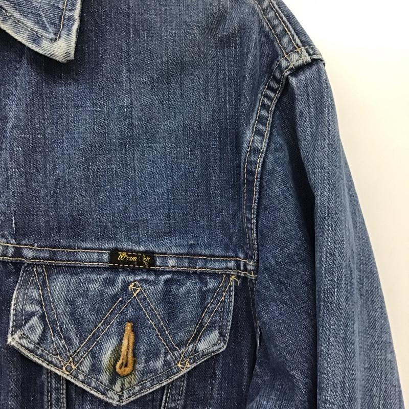 ラングラー Wrangler ジャケット、上着 ジャケット、ブレザー デニムジャケット Gジャン アウター カジュアルジャケット 40 無地 インディゴ / インディゴ /  メンズ USED 古着 中古 10131217