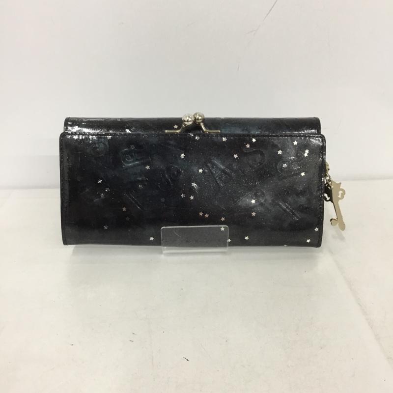 アナスイ ANNASUI 財布 長財布 がま口 星 総柄 紺 / ネイビー /  レディース USED 古着 中古 10140029