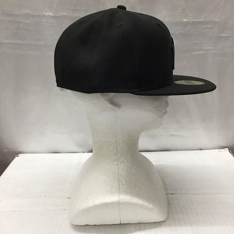 ニューエラ NEW ERA 帽子 キャップ NY ニューヨーク ヤンキース 59FIFTY タグ付き ロゴ、文字 黒 / ブラック /  メンズ USED 古着 中古 10122536
