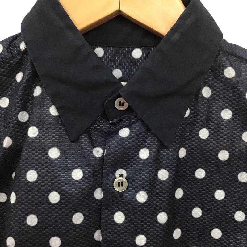 コムデギャルソン COMME des GARCONS シャツ、ブラウス 長袖 ドット 水玉 XS ドット 紺 / ネイビー /  レディース USED 古着 中古 10129288