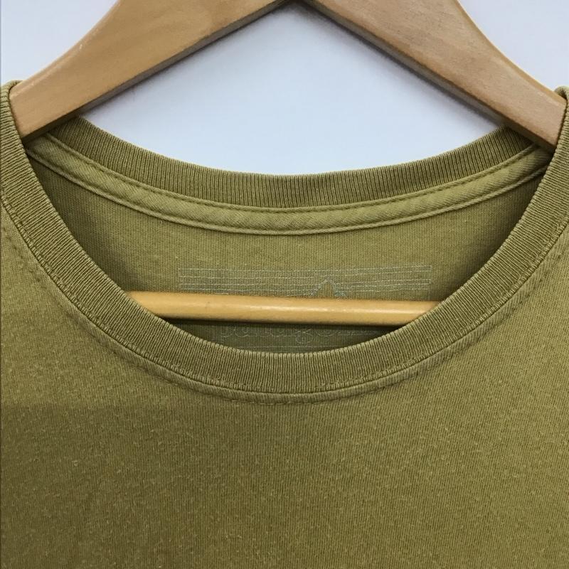 パタゴニア patagonia Tシャツ 半袖 半袖カットソー プリントTシャツ クルーネックカットソー S ロゴ、文字 カーキ / カーキ /  メンズ USED 古着 中古 10136243