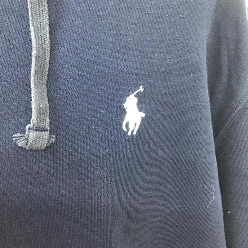 ポロラルフローレン POLO RALPH LAUREN パーカー 長袖 ジップアップパーカー 長袖パーカー フード付きパーカー XL ロゴ、文字 紺 / ネイビー /  メンズ USED 古着 中古 10110423