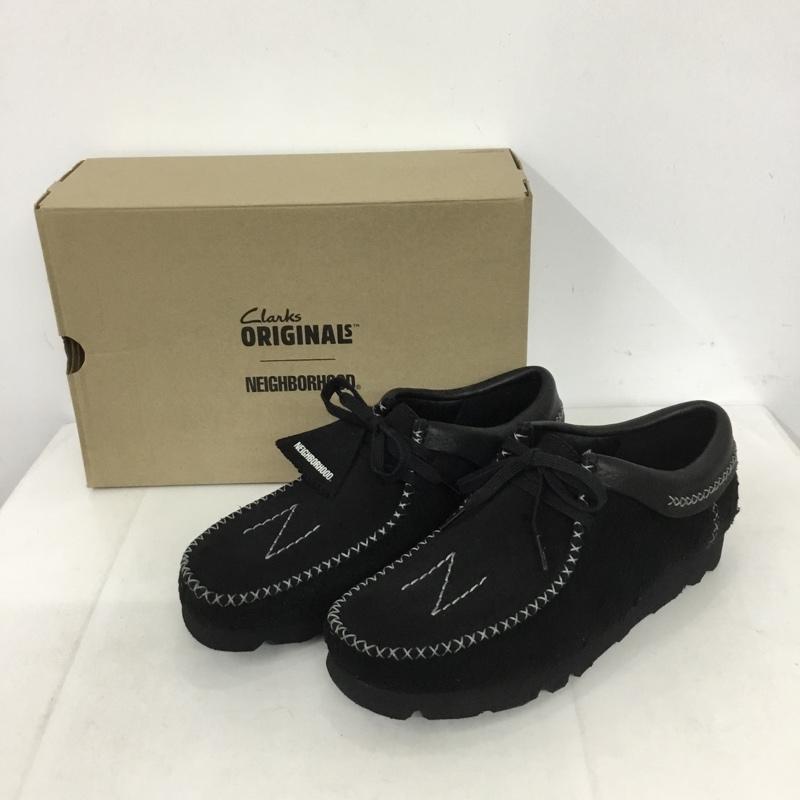 クラークス Clarks ブーツ ショートブーツ NEIGHBORHOOD ワラビー UK8 箱有 US：9 刺繍 黒 / ブラック /  メンズ USED 古着 中古 10131689