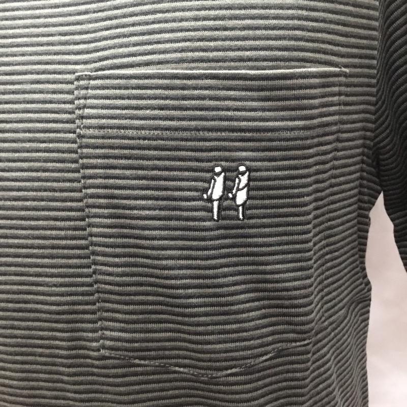 ナンバーナイン NUMBER (N)INE Tシャツ 半袖 半袖カットソー プリントTシャツ クルーネックカットソー 2 ボーダー柄 黒 / ブラック /  メンズ USED 古着 中古 10116133