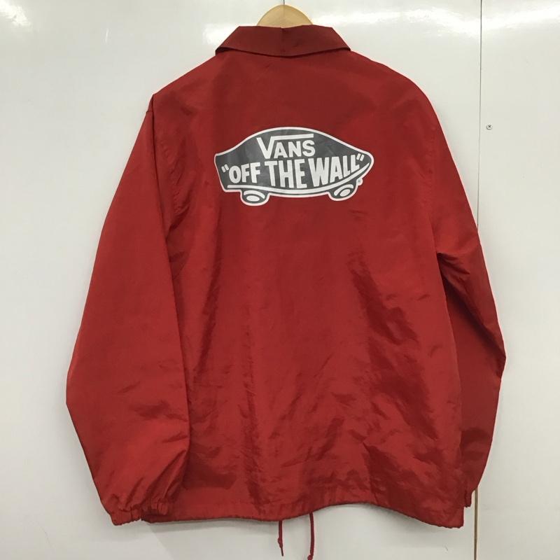 バンズ VANS ジャケット、上着 ジャンパー、ブルゾン ナイロンジャケット カジュアルジャケット アウター L ロゴ、文字 赤 / レッド /  メンズ USED 古着 中古 10147360