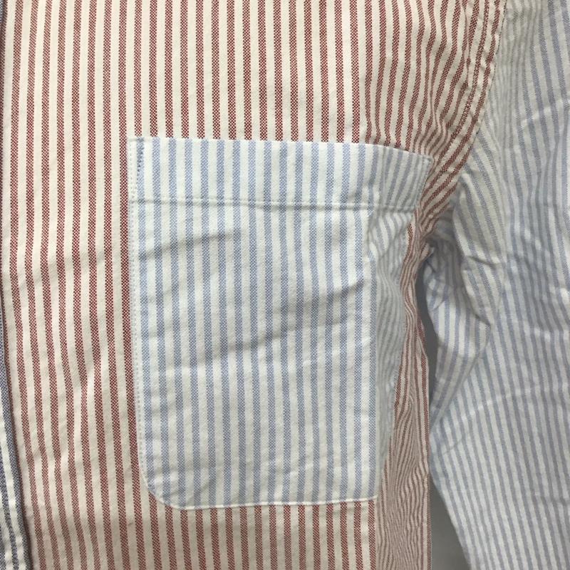 トミーヒルフィガー TOMMY HILFIGER シャツ、ブラウス 長袖 長袖シャツ カラーシャツ ポケットシャツ 長袖カットソー L ストライプ マルチカラー / マルチカラー /  メンズ USED 古着 中古 10112780