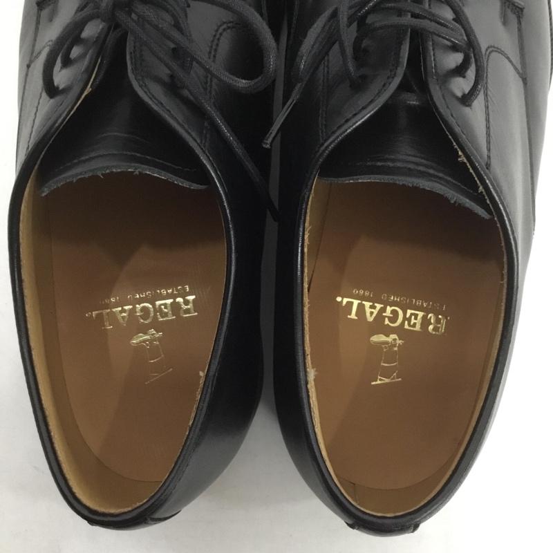リーガル REGAL 革靴 革靴 JU17 ビジネスシューズ プレーントゥ 25 25.0cm 無地 黒 / ブラック /  メンズ USED 古着 中古 10140788