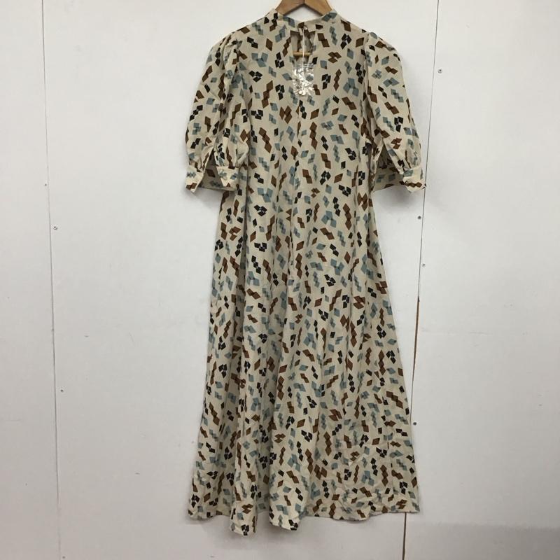アズールバイマウジー AZUL BY MOUSSY ワンピース ロングスカート 250FAB33-164G MULTI PATTERN HIGH NECK OP レトロ 五分袖 幾何学柄 S 総柄 マルチカラー / マルチカラー /  レディース USED 古着 中古 10146502
