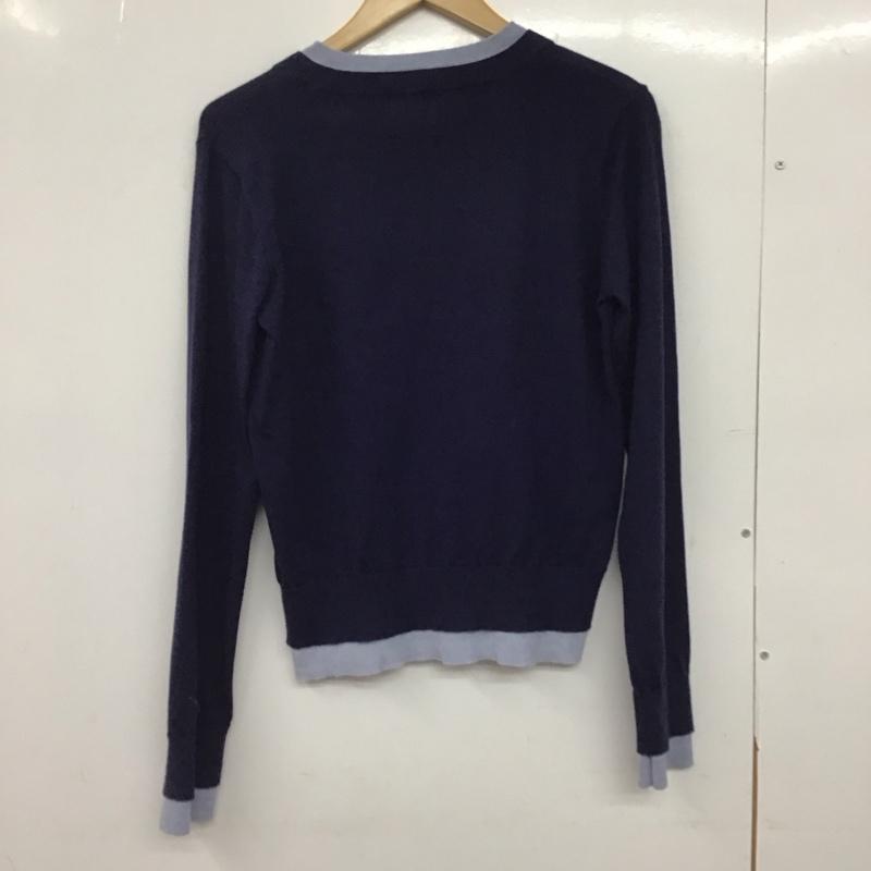 マリークヮント MARY QUANT カーディガン 長袖 FREE 無地 紺 / ネイビー / X 水色 / ライトブルー /  レディース USED 古着 中古 10151242