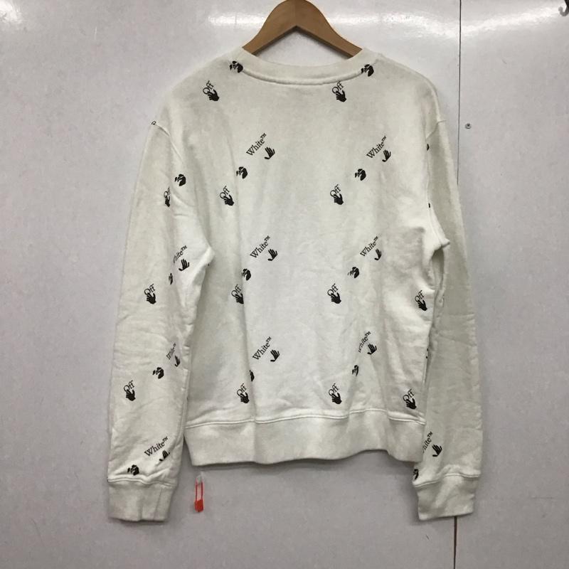 オフホワイト Off-White トレーナー 長袖 L プリント X ロゴ、文字 白 / ホワイト /  メンズ USED 古着 中古 10142154