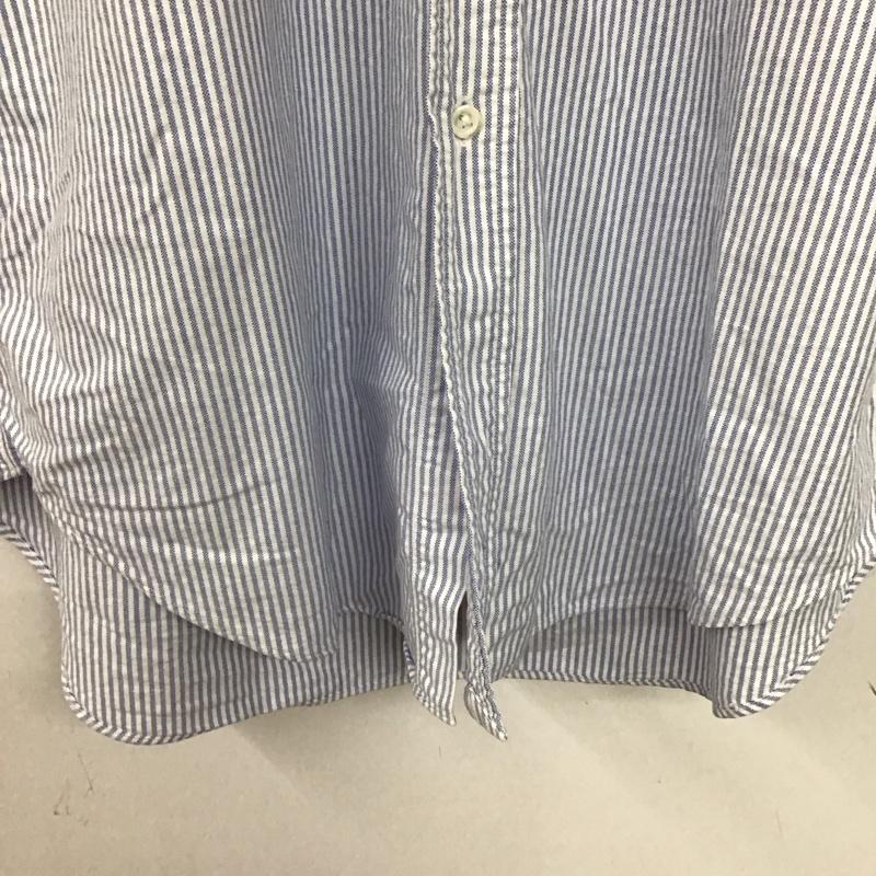 ポロバイラルフローレン Polo by RALPH LAUREN シャツ、ブラウス 半袖 半袖シャツ プリントシャツ ポケットシャツ L ロゴ、文字 白 / ホワイト / X 水色 / ライトブルー /  メンズ USED 古着 中古 10141244