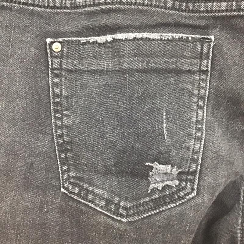 ザラベーシック ZARA BASIC パンツ デニム、ジーンズ デニムパンツ スリムパンツ カジュアルパンツ ストレッチパンツ 38 無地 黒 / ブラック /  レディース USED 古着 中古 10129312