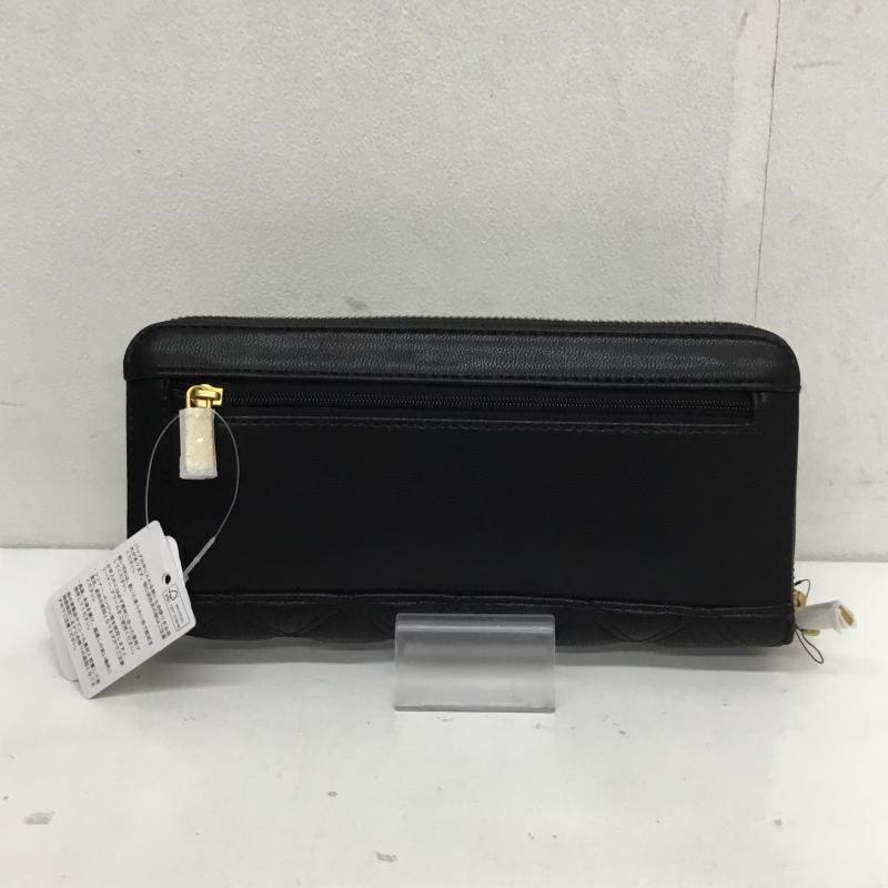 ゲス Guess 財布 長財布 ロゴ、文字 黒 / ブラック / X 金 / ゴールド /  レディース USED 古着 中古 10124384