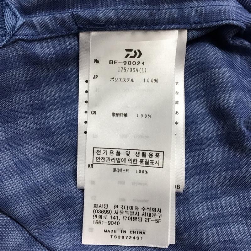 ダイワ ピアサーティナイン DAIWA PIER39 シャツ、ブラウス 長袖 be-90024 TECHSPORTSOPENCOLLARSHIRTSL/SMINIPLAIDS 長袖シャツ L チェック 青 / ブルー /  メンズ USED 古着 中古 10118539